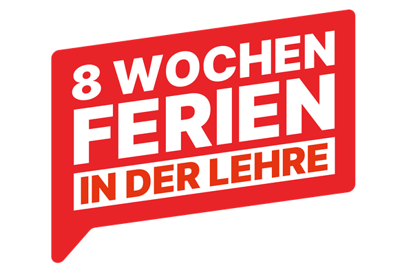 8 semaines de vacances pendant l'apprentissage